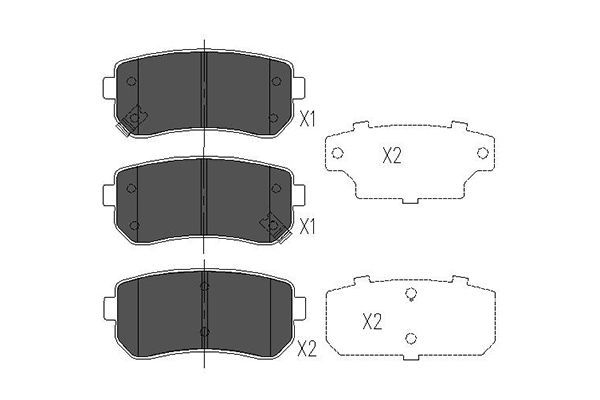 KAVO PARTS Комплект тормозных колодок, дисковый тормоз KBP-4007